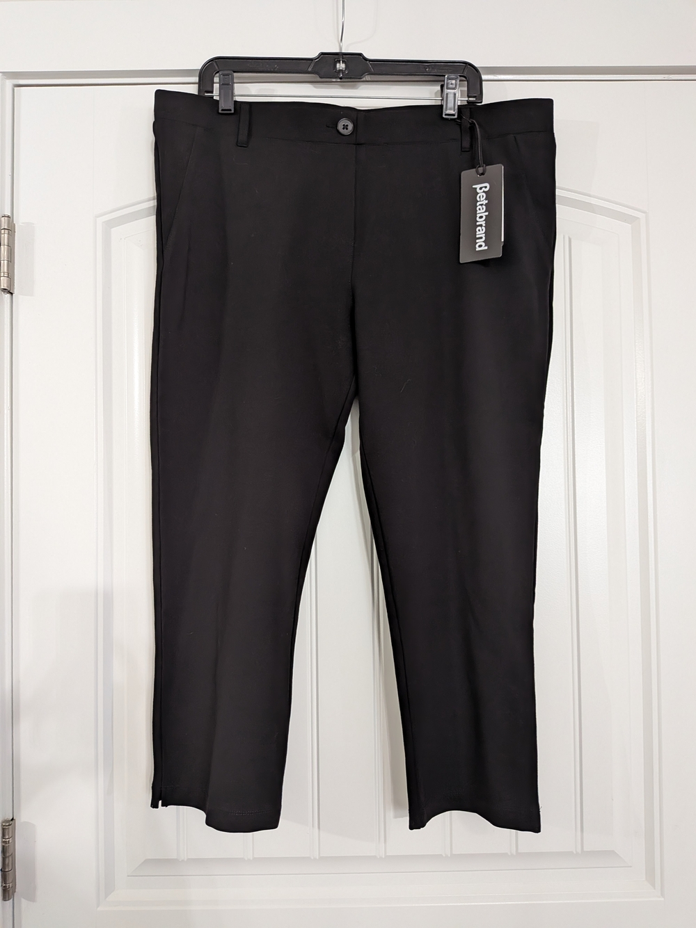 Betabrand Pullon Cropped Capris Yoga Office Casual Pants